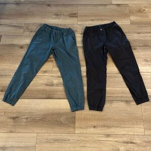 Prana Pants, Double Peak Jogger Size 8: Blue & Gray